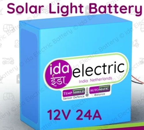 12v 24a Ida Electric Solar Light Battery, Lithium Ion