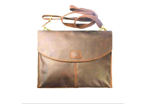 लेदर लैपटॉप सैचेल बैग