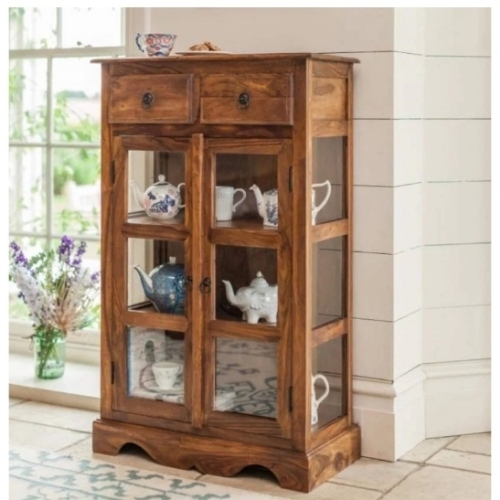 Teak wood display cabin