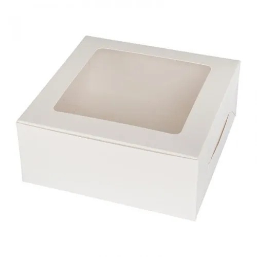White Color Window Cake Box