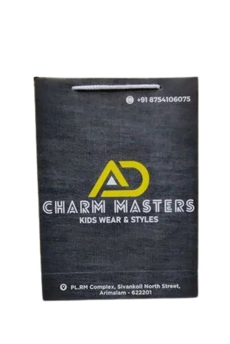 Black Printed Paper Bags