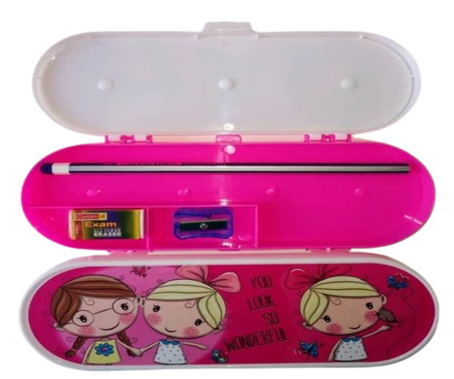 Double Door Plastic Pencil Box