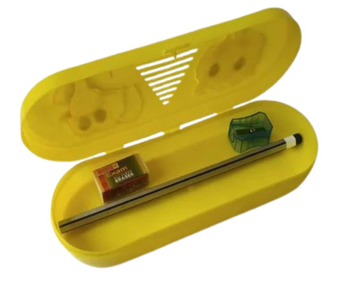 Yellow Plastic Pencil Box