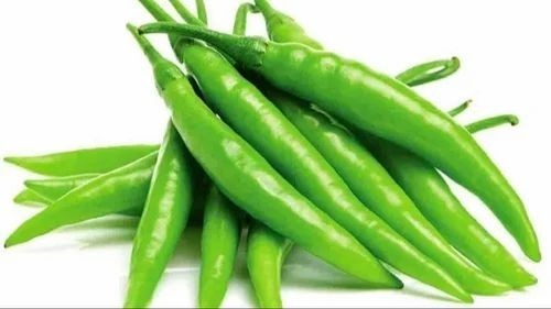 Fresh Green Chilli - A Grade Long Green, Loose | Raw, Common Shape, Cooked Style