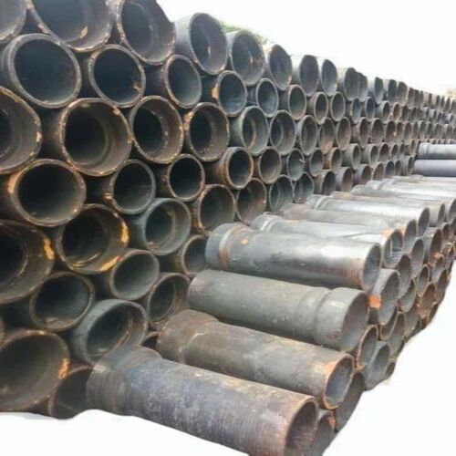 Glazed Stoneware Pipe - Steel 10-100mm Round, Polished Grey