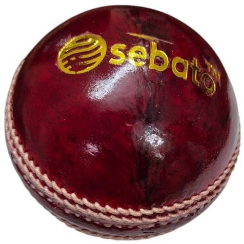 Leather Cricket Ball - Color: Red
