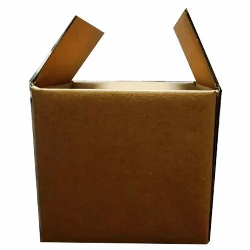 Single Wall 3 Ply Corrugated Box - 30x30x30 Inch, Square Design, Brown, Waste Based Liners for Industrial Supply & Logistics, >25 Kg Capacity