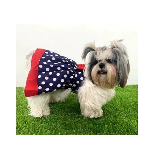 Blue Polka Dot Dog Frock