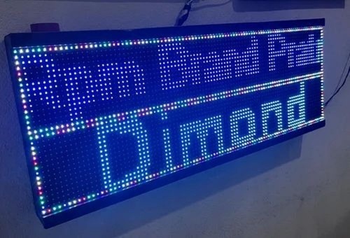 Blue Running LED Signage Board