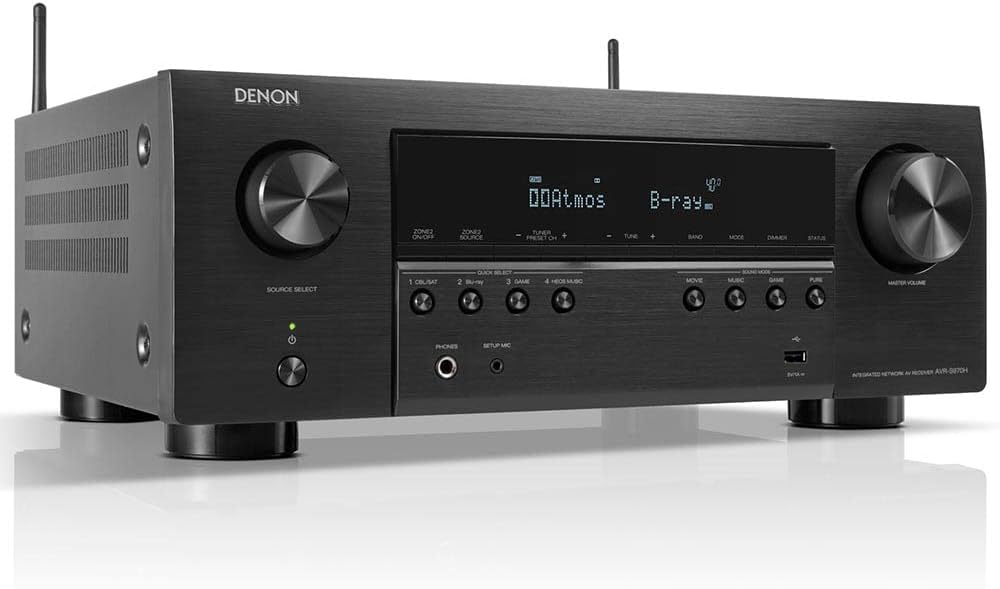 Denon AVR-S970H 8K Ultra HD 7.2 Channel (90Watt X 7) AV Receiver - 