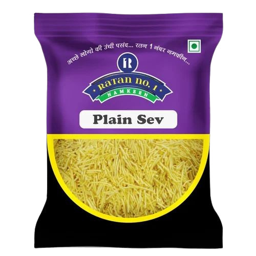 Plain Sev Namkeen - Regular Size, 20 Grams | Besan Material, Tasty & Digestive, Soft Texture, Salty Taste, Fresh Quality