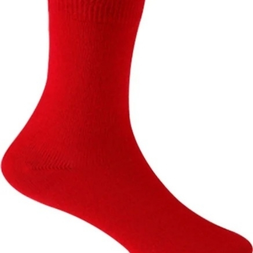 Red Cotton School Socks