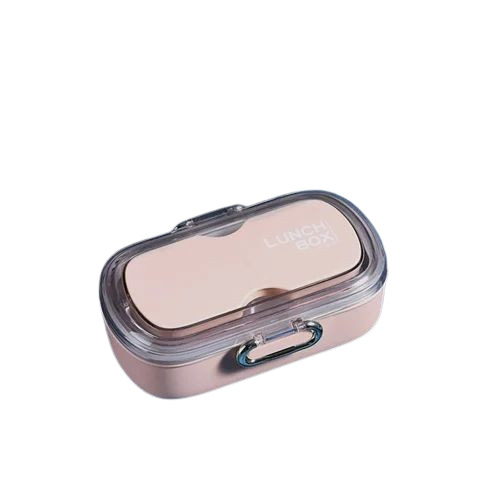 Steel Lunch Box With Spoon - Color: Blue