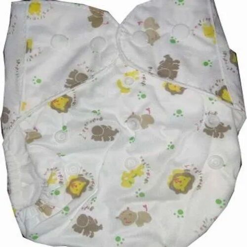 Baby Printed Cloth Diaper - Cotton, Multicolor | For Ages 0-3 Months, Kids Use