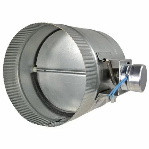 Round Duct Dampers - Aluminium 2x2 Feet Silver, Electric 380v | Polished Durable Volume Control