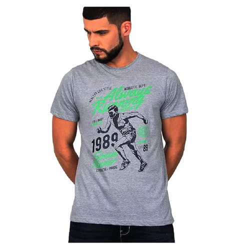 Cotton Printed T Shirt - Design: Na