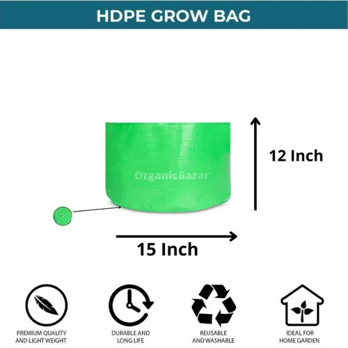 260 GSM HDPE Grow Bag 15X12 Inch