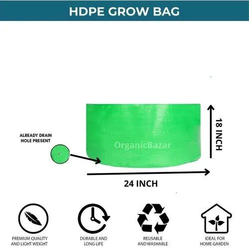 260 GSM HDPE Grow Bag 24X18 Inch