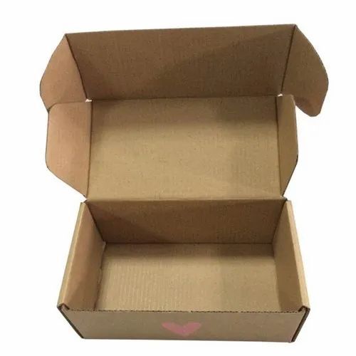 Brown Duplex Corrugated Box - 5x10x2 Inch 5 Ply Corrugated Paper Brown | Apparel Food Gift & Crafts Packaging 2kg Capacity