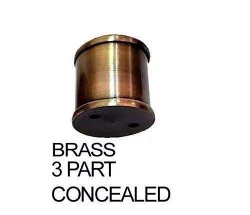 Curtain Rod Bracket Brass 3 Part Concealed