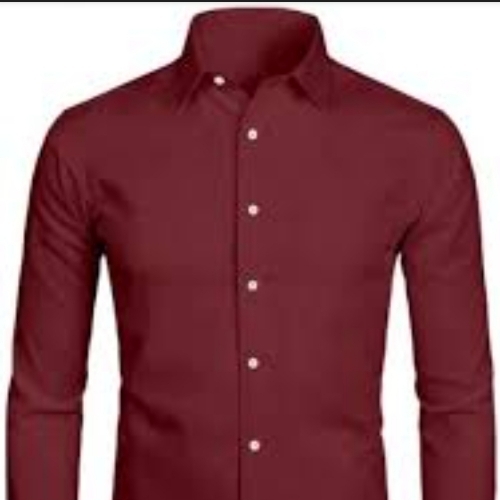 Men Maroon Shirt - Design: Printed