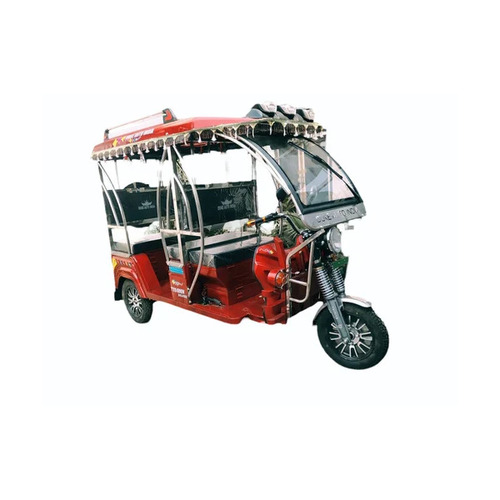Red Battery Operated Rickshaw