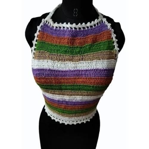 Striped Crochet Top