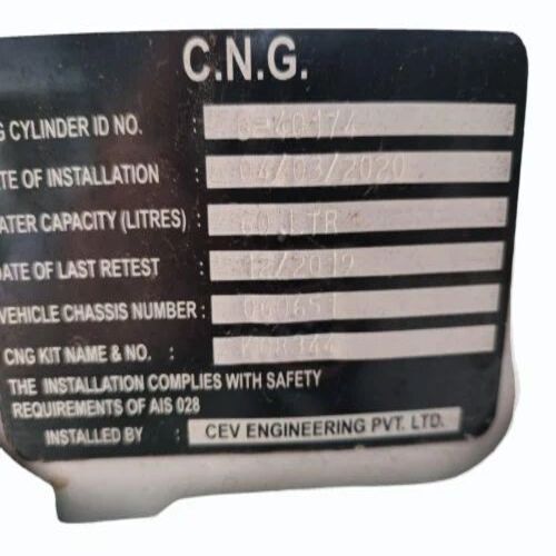 Cng Compliance Plate