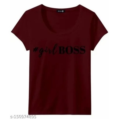 Maroon Cotton T Shirt