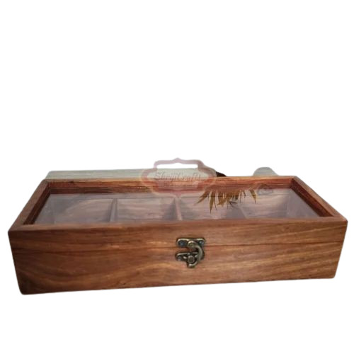 Partition Wooden Spice Box