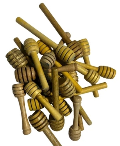 Wooden Honey Dipper Stick 6 Inch - Natural Wood, Smooth Texture | Eco-Friendly, Non-Toxic Finish, Durable, Ergonomic, Multi-Purpose, 10 Pack