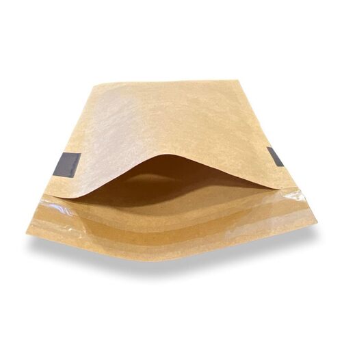 Paper Packaging Bag - Paper, Standard Size, Brown Color | Eco-Friendly, Lightweight, Easy to Carry, Aqueous Coating, Disposable, Recyclable, 1 Compartment