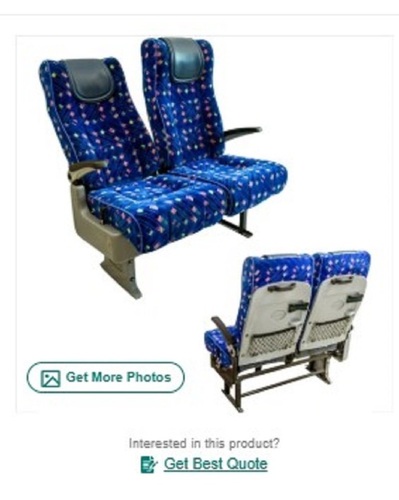 PU Foam Push Back Bus Seats