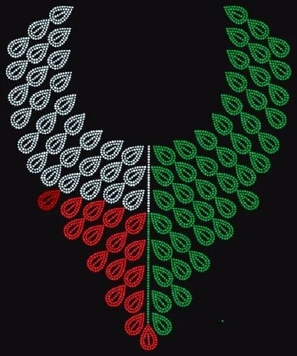 6SS Hotfix Rhinestone Template Designs for neck