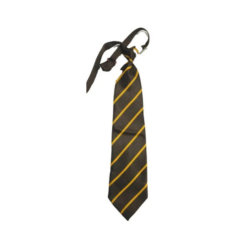 Brown Stripped Polyester School Tie