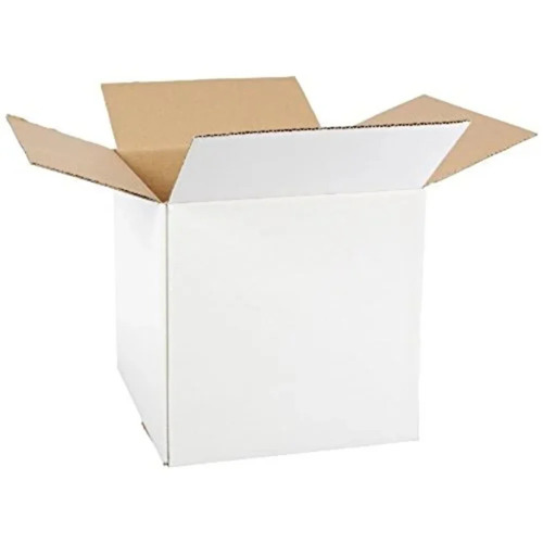 Corrugated White Square Box