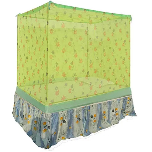 Homecute Single Bed Cotton Edge Traditional Printed Mosquito Net