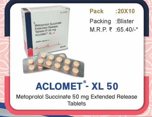Metoprolol Succinate 50 Mg Extended Release Tablets