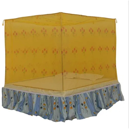 SE085 Double Bed Cotton Yellow Mosquito Net