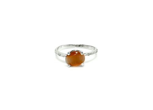 92.5 Silver Ladies Ring Stone