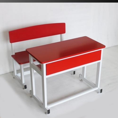 Red 2 Seater School Benches And Desk