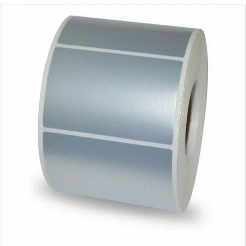 Silver Polyester Barcode Label