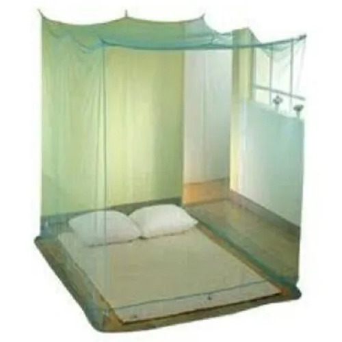 Green Bed Mosquito Net - Polyester, Rectangle, Green | Lightweight, Easy to Wash, Mosquito Barrier