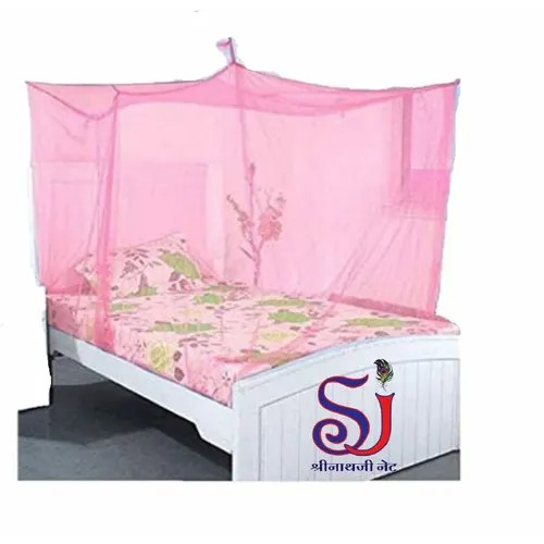 Pink Single Bed Folding Mosquito Net By Shree Nathji Net House