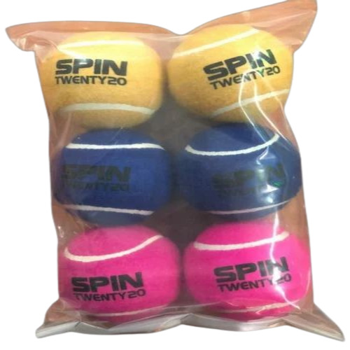 Plain Tennis Cricket Balls - Rubber, Standard Size, Red Green | Durable, Printed, Fine Finish