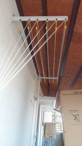 Pulley Type Cloth Drying Hangers - Color: Silver