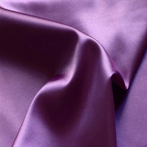 Purple Plain Satin Fabric