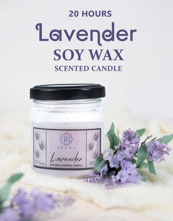 Teora Lavender Scented Soy Wax Candle