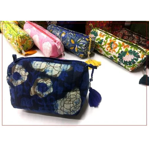Block Printed Toiletries Bag