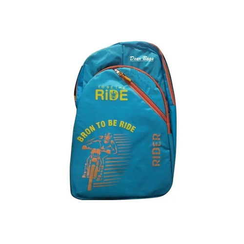 Born To Be Ride Printed College Backpack - Foam Inner, 14x20 Inch, Multicolor | Moisture Proof, Zip Closure